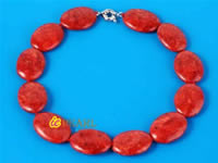 Wholesale 25*30mm red grass coral necklace bulk online