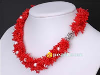 Wholesale freshwater pearl necklaces Coral online