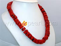 Wholesale 13mm octagon red coral necklace online