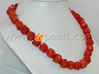 Wholesale 13mm octagon red coral necklace online