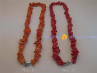 Wholesale nugget coral necklace in low price
