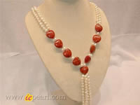 Wholesale two strands 6-7mm freshwater pearl necklace