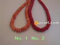 8-9mm red coin shape coral strands wholesale in low price online