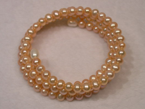 Wholesale 6-7mm pink freshwater pearl bangle bracelet online