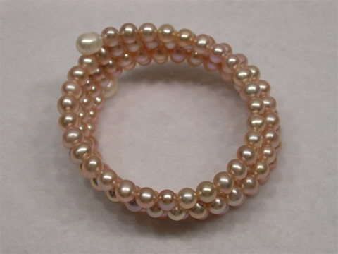 Wholesale 6-7mm purple freshwater pearl bangle bracelet