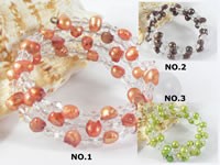 Wholesale 6-7mm smooth on both side pearl bracelet