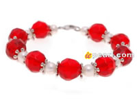 Wholesale 12mm crystals bracelet with 6-7mm pearls online