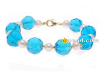 Wholesale 11mm blue cut crystals bracelet online
