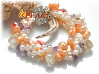 Wholesale  5-6mm white smooth-on-both-side pearls bracelet