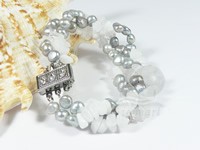 Wholesale 7-8mm smooth-on-both-side pearls bracelet