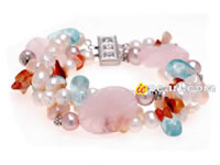 Wholesale colorful pearl and crystal bracelet on line