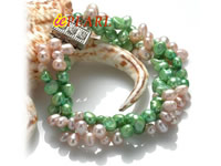 three strands twisted freshwater pearl bracelet wholesale