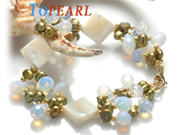 Wholesale 4-5 mm smooth-on-both-side pearls bracelet