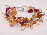 Three strands twisted blister pearl bracelet wholesale online
