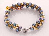 freshwater black potato pearls bracelet wholesale online