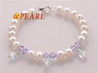 Wholesale 6-7mm AAA freshwater white potato pearls bracelet