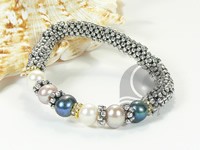 Wholesale 8-9mm mixed color potato pearl bracelet online