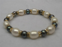 Wholesale 8*9mm rice pearls bracelet in low price