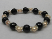 Wholesale 10mm black agates bracelet on line