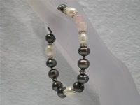 Wholesale 10mm black button pearls bracelet online