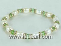 Wholesale 7-8mm white rice pearls bracelet online