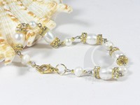 Wholesale 7-8mm white rice pearl bracelet