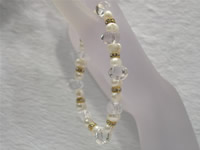 Wholesale 7-8mm smooth-on-both-side white pearls bracelet