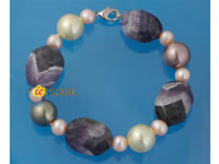 Wholesale 12mm colorful shell pearls bracelet online