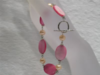 Wholesale 14*18mm pink oval shell bracelet online