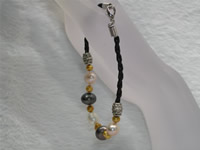 Wholesale 10-11mm black button pearls bracelet online