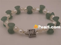 Wholesale 7-8mm white smooth-on-both-side pearls bracelet
