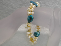 Wholesale  4-5mm white side-drilled pearl bracelet online