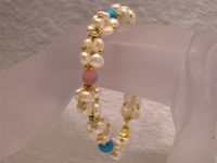 Wholesale 6-7mm white smooth-on-both-side pearl bracelet
