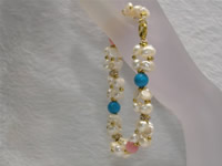Wholesale 6-7mm white smooth-on-both-side pearl bracelet