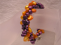 three strands twisted pearl bracelet in wholesale price