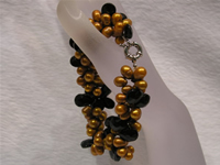 Wholesale 6-7mm coffee top-drilled pearl bracelet online