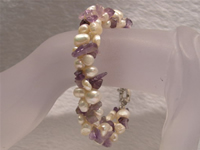 Wholesale 6-7mm white smooth-on-both-side pearls bracelet
