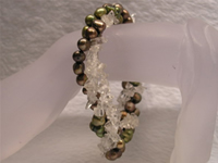 Wholesale 7-8mm coffee smooth-on-both-side pearls bracelet