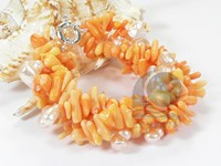 Wholesale  5-6mm light purple freshwater pearl bracelet