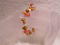 Wholesale 6-7mm dark champagne top-drilled pearl bracelet
