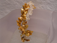 Wholesale champagne keshi pearl bracelet in low price