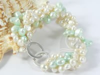 Wholesale four strands twisted freshwater pearl bracelet online