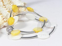 Two rows colorful tin cup bracelet & colorful tin cup bracelet