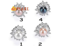 Freshwater pearl earrings, pearl size 8-8.5mm wholesale