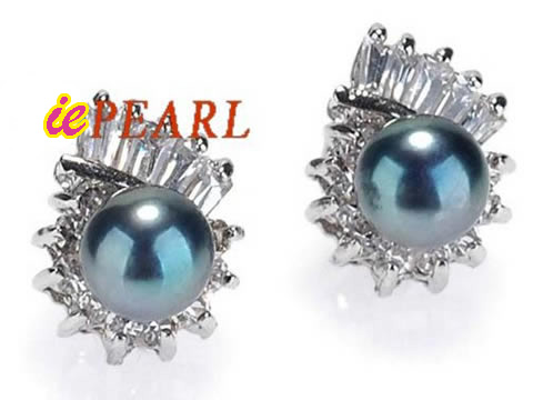 Freshwater pearl earrings,different colors for choice wholesale