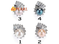 Freshwater pearl earrings,different colors for choice wholesale