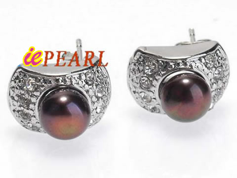 7-7.5mm Freshwater pearl earrings in wholesale price