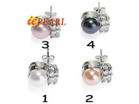 8-8.5mm Freshwater pearl earrings,different colors for choice
