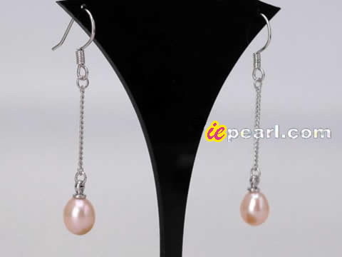 Wholesale tear drop freshwater pearl dangling earrings