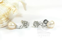 5*7mm freshwater pearl dangling earrings in different colors